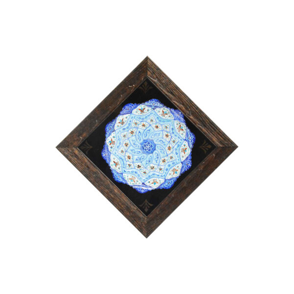 Decorative Copper Wall Plate Hand-Painted with Persian Minakari Enamel Daryai