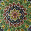 Decorative Pottery Plate Hand-Painted with Persian Minakari Enamel Bird