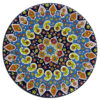 Decorative Pottery Wall Plate Hand-Painted with Persian Minakari Enamel Boteh Jogeh