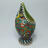 Decorative Pottery Vase Hand-Painted with Persian Minakari Enamel Bote Jeghe