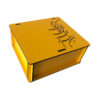 Wooden Box for Gift Giving with the Persian Calligraphy Pattern Yellow