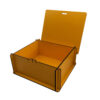 Wooden Box for Gift Giving with the Persian Calligraphy Pattern Yellow