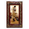 Hand-Knotted Persian Pictorial Rug from Tabriz Depicting Eugene De Blaas Daydreaming