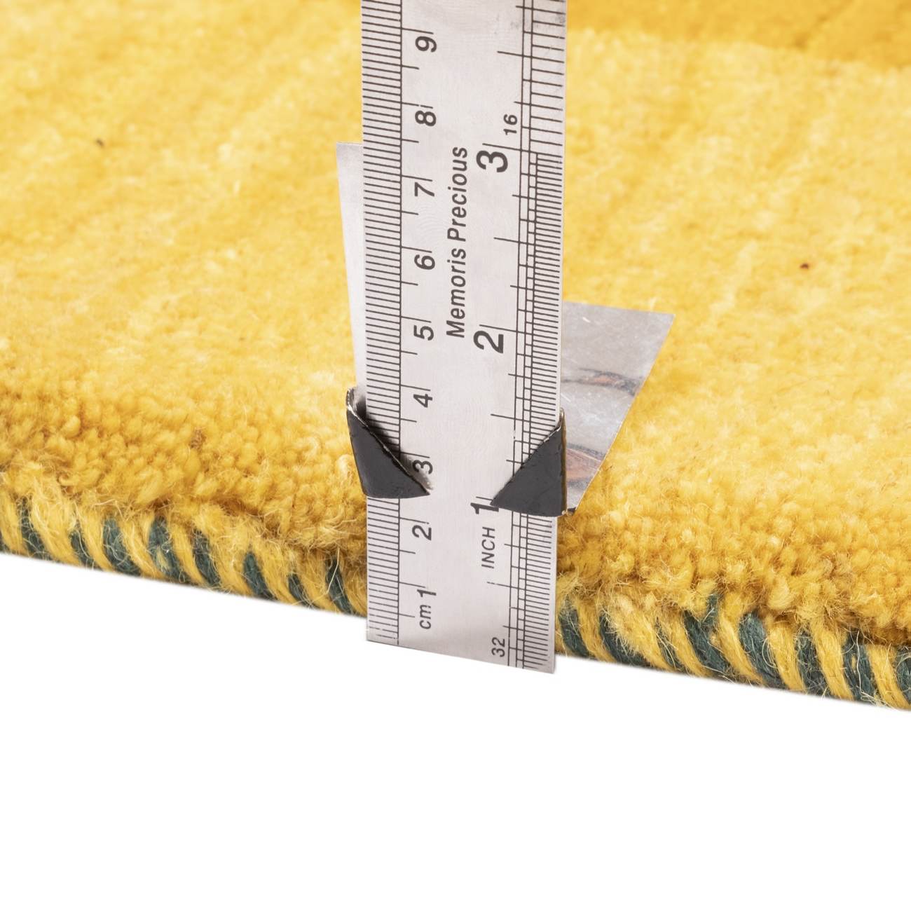 Genuine Persian Gabbeh Wool Rug Handwoven in Fars Floral Yellow