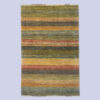 Genuine Genuine Persian Gabbeh Wool Rug Handwoven Striped Green