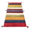 Genuine Persian Gabbeh Wool Rug Handwoven in Fars Striped