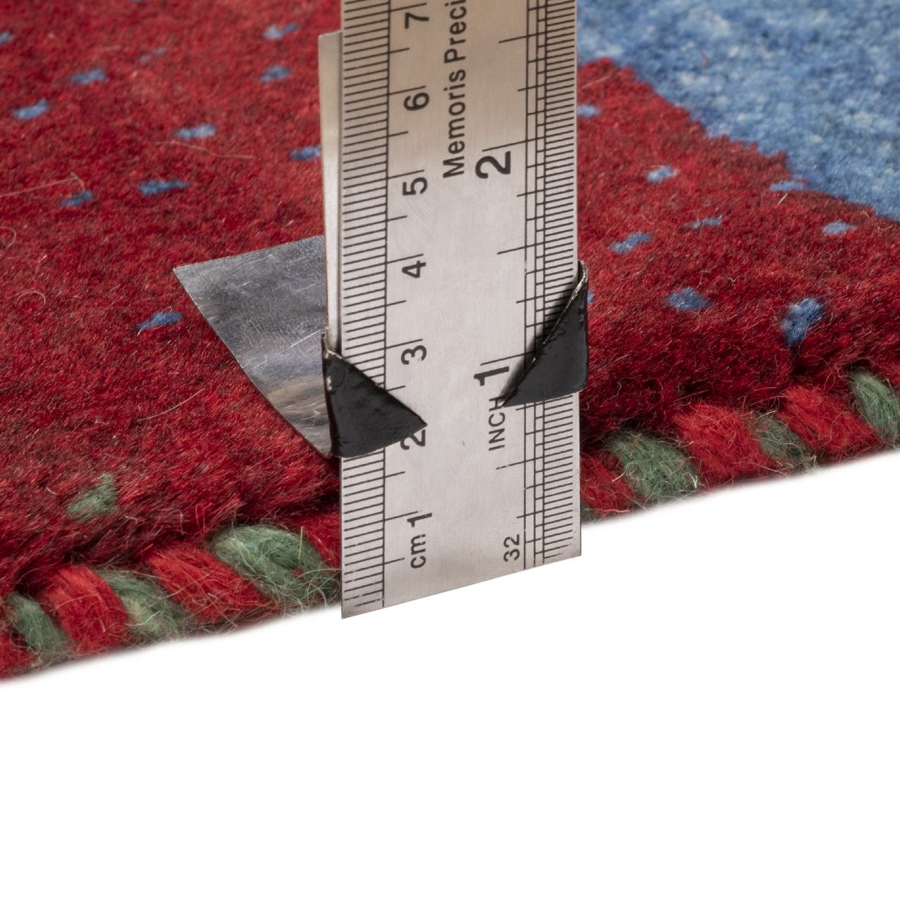 Genuine Persian Gabbeh Wool Rug Handwoven in Fars Striped