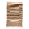 Genuine Persian Wool Kilim Rug Handwoven in Isfahan Striped Cream