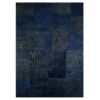 Vintage Persian Hand-Knotted Patchwork Carpet Navy Blue