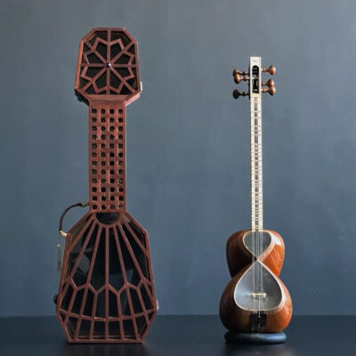Hard Case for Persian Tar Instrument Handmade Wood & Natural Leather