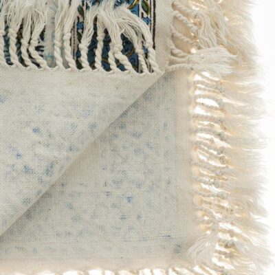 Iranian Tablecloth: Isfahan’s Traditional Kalamkari Block Print Blue