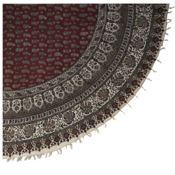 Iranian Tablecloth: Isfahan's Traditional Kalamkari Block Print Circle