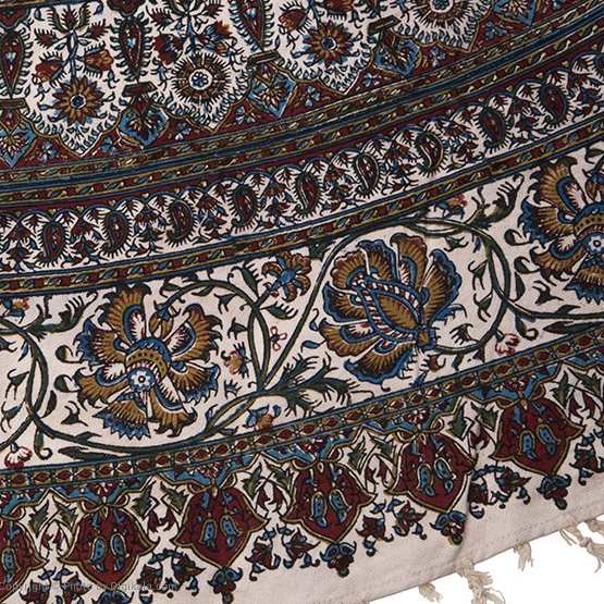 Iranian Tablecloth: Isfahan’s Traditional Kalamkari Block Print Circle