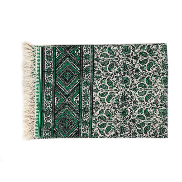 Iranian Tablecloth: Isfahan's Traditional Kalamkari Block Print Green