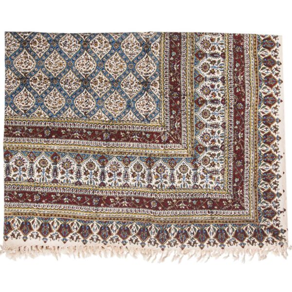Iranian Tablecloth: Isfahan's Traditional Kalamkari Block Print Mania