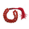 Islamic Agate Rosary Crafted with 33 Prayer Beads Tasbih Red