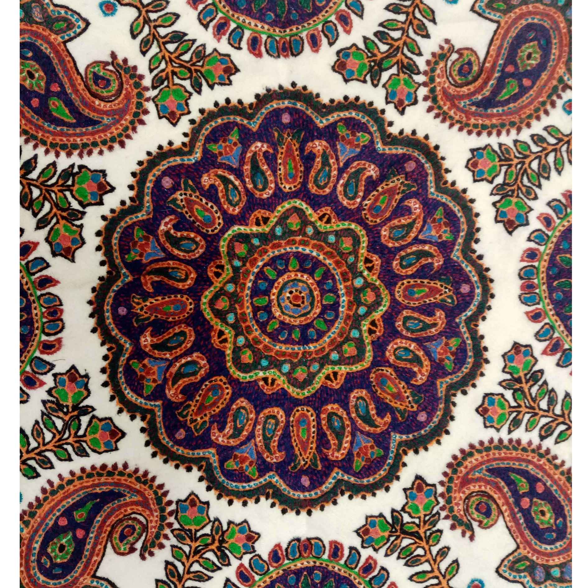 Iranian Pateh Kerman’s Heritage Handcrafted Tablecloth Golshan