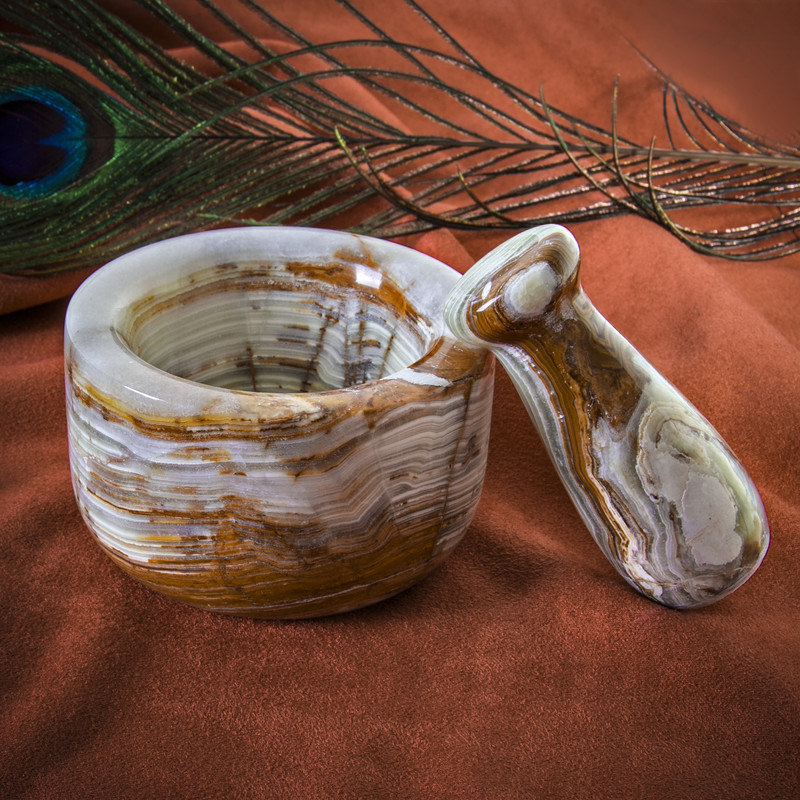 Marble Mortar & Pestle Set Handcrafted for Chefs & Home Cooks