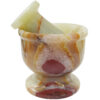 Marble Mortar & Pestle Set Handcrafted for Saffron & Spice Blending