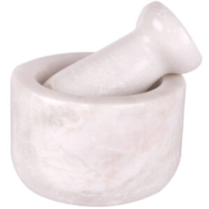 Marble Stone Mortar & Pestle Set Handcrafted for Herb and Spice