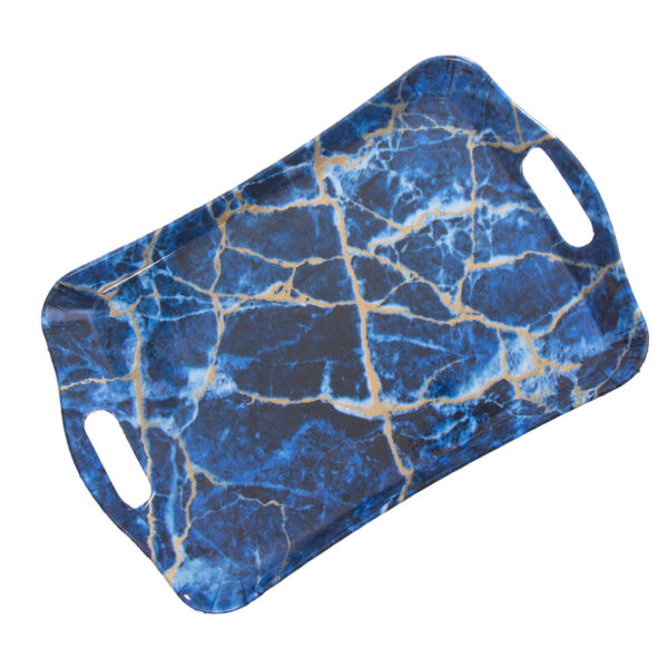 Melamine Serving Tray Lightweight & Break Resistant Marble Design