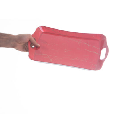 Melamine Serving Tray Lightweight & Break Resistant Marble Design