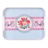 Melamine Serving Tray Lightweight & Durable Blue Floral Design