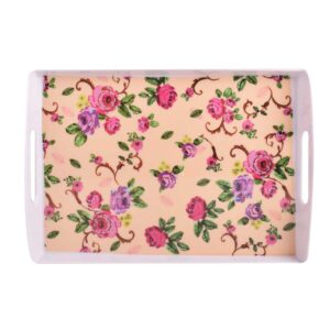 Melamine Tray Lightweight & Durable Pink Flowers