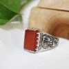 Islamic Agate Silver Ring for Men Elegance Ya Ali