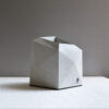 Mini Concrete Vase Handcrafted Geometric Design Gray