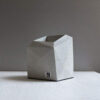 Mini Concrete Vase Handcrafted Geometric Design Gray