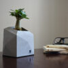 Mini Concrete Vase Handcrafted Geometric Design Gray