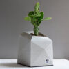 Mini Concrete Vase Handcrafted Geometric Design Gray