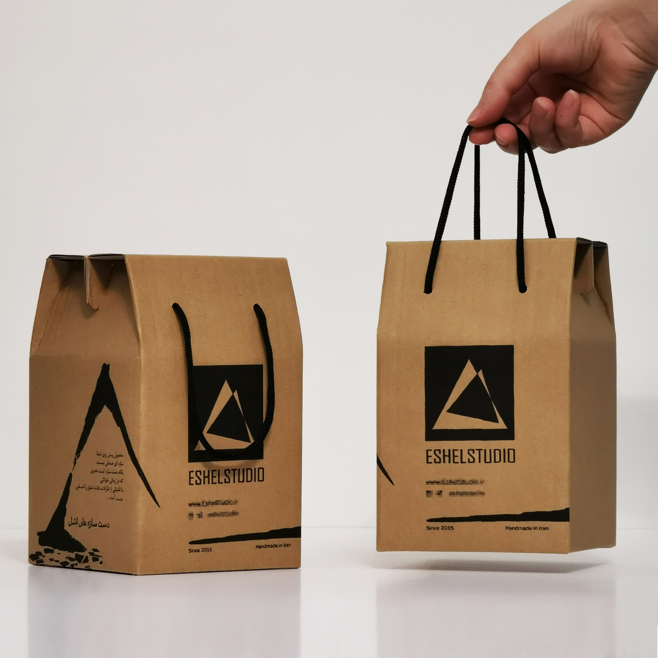 Mini Concrete Vase Handcrafted Geometric Design Gray