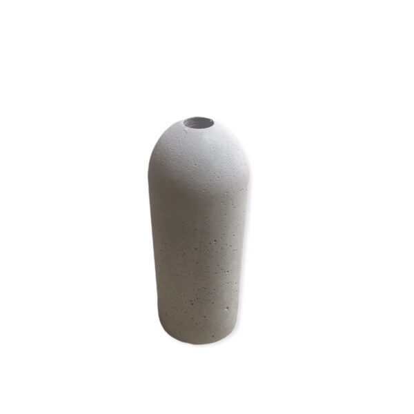 Minimalist Concrete Decorative Single Stem Vase Handcrafted Cylindrical Gray