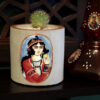 Persian Concrete Vase Handcrafted Khatun Design