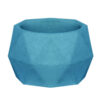Minimalist Concrete Vase Handcrafted Polyhedral Blue