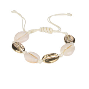 Handmade Adjustable Natural Shell Bracelet – White