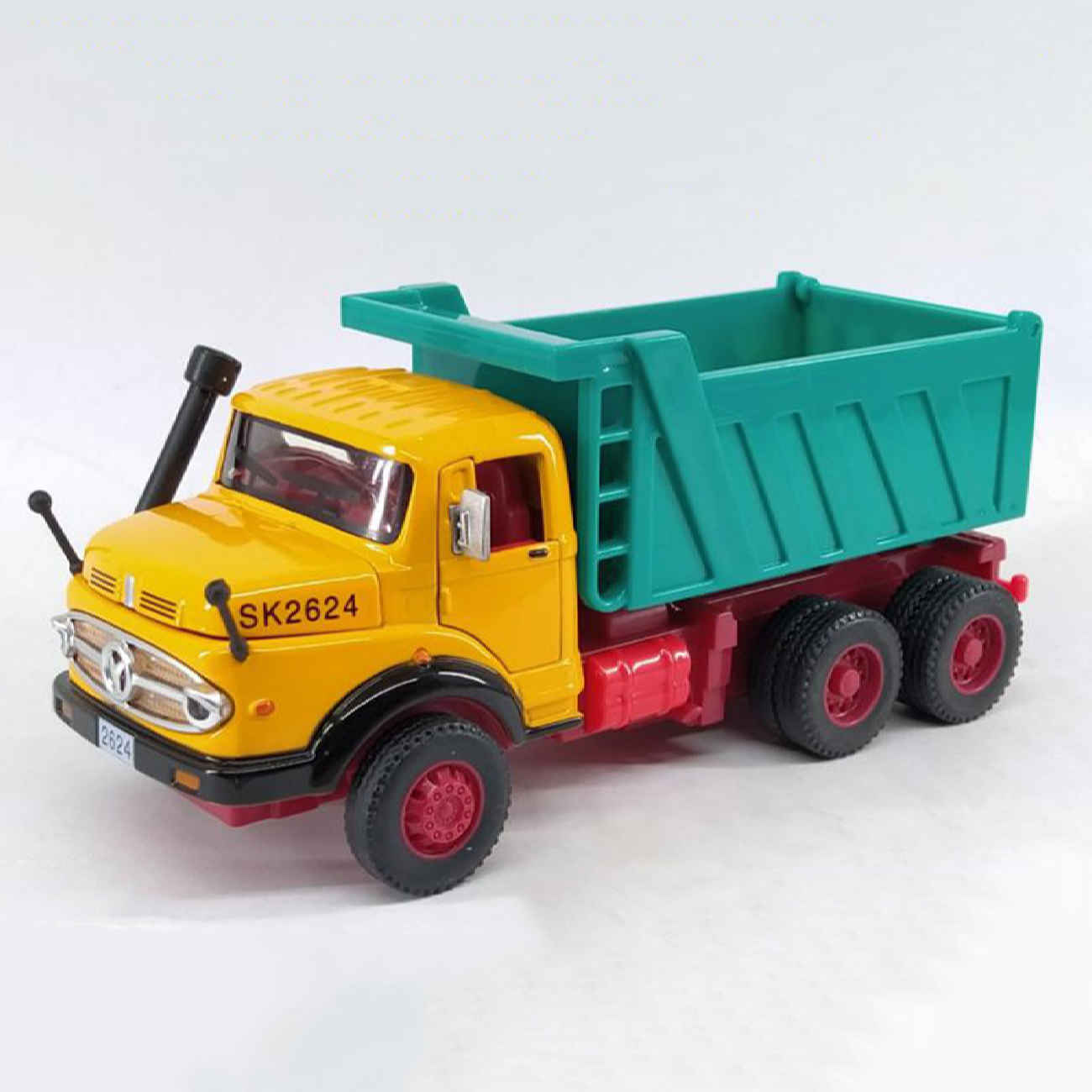 Mercedes-Benz Kurzhauber Model 1959 Dump Lorry Toy Truck Diecast Musical with Headlights