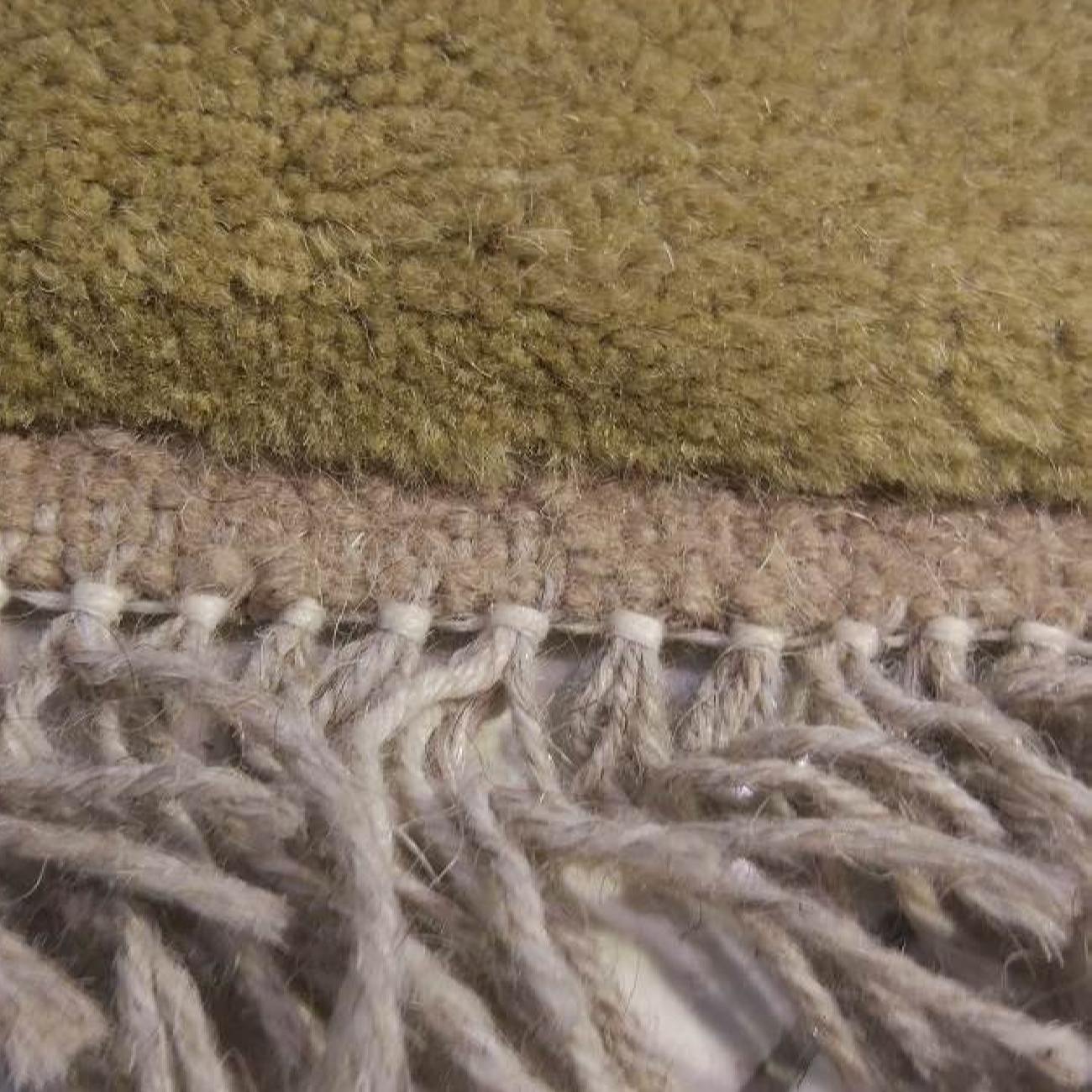 Original Persian Gabbeh Wool Rug Handwoven in Fars Jade Green