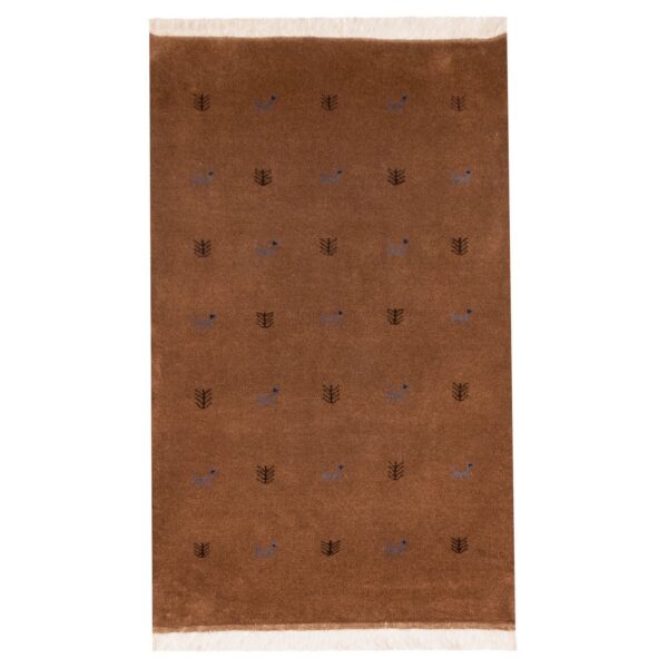 Original Genuine Persian Gabbeh Wool Rug Handwoven Brown