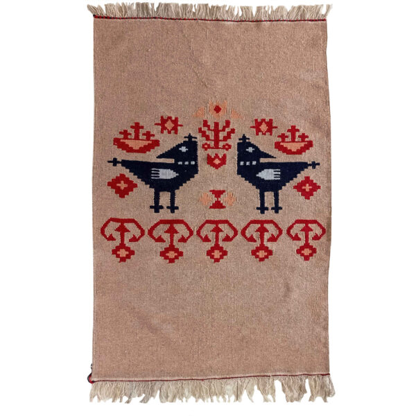 Original Persian Wool Kilim Rug Handwoven in Isfahan Mina Bird