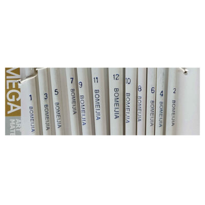 12-Piece Flat Bristle Paint Brush Set for Watercolor, Acrylic, & Gouache