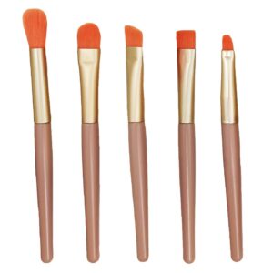 Paint Brush Set 5pcs Filbert Bristle for Watercolor Acrylic Gouache Painting