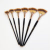 6-Piece Fan Bristle Paint Brush Set with Wooden Handles