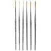 6-Piece Soft Round Bristle Paint Brush Set with Long Handles