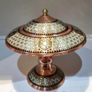 Persian Brass Caviar Server with Khatamkari