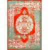 Persian Carpet with Silk Hand-Knotted in Tabriz Lachak Toranj Orange