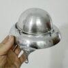 Persian Caviar Server Roll Top Brass Footed Silver