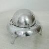 Persian Caviar Server Roll Top Brass Footed Silver